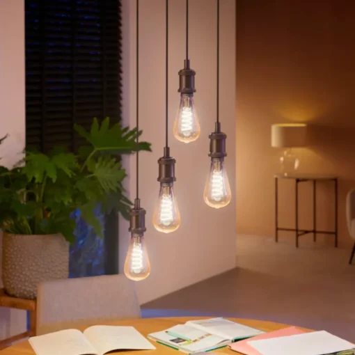 Philips Hue LED edison pære E27 7W ST72 filament hvid ambiente