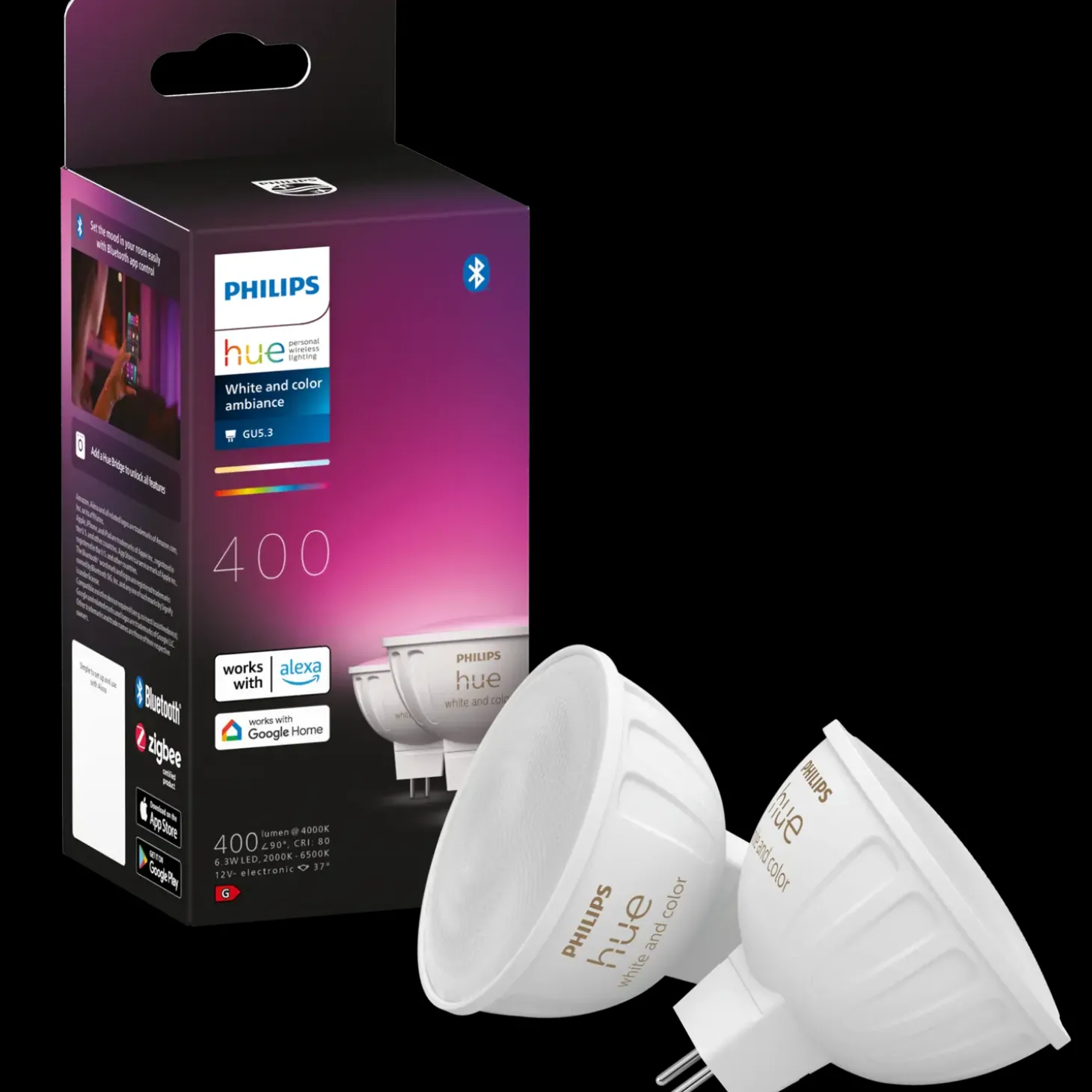 Philips Hue MR16-LED-spot GU5.3 hvid/farve ambiente 6,3W 2-pak