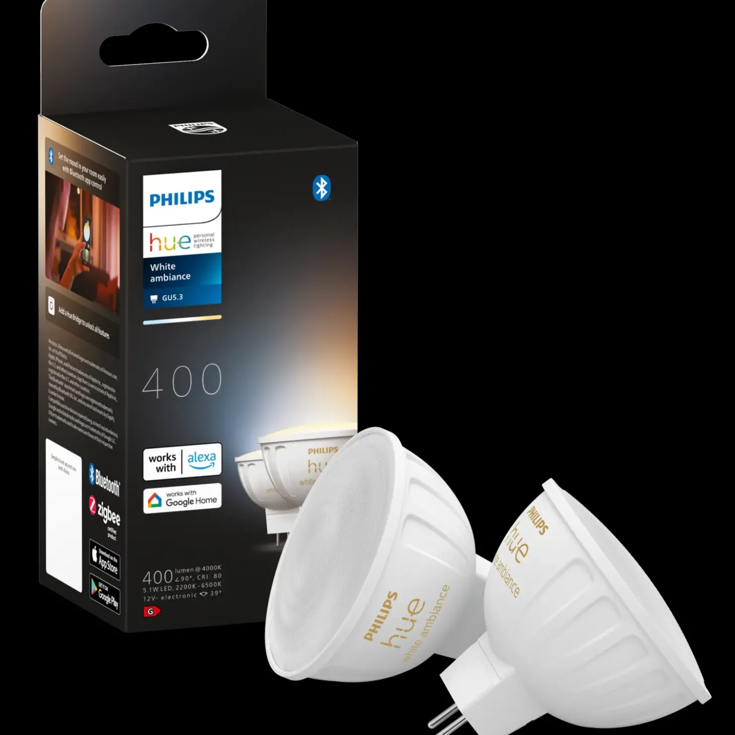 Philips Hue MR16-LED-spot GU5.3 hvid ambiente 5,1W 2-pak