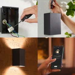 Philips Hue Resonate udendørs væglampe sort