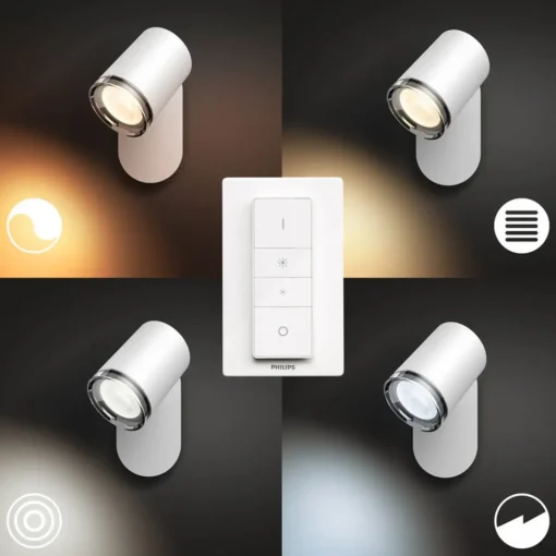 Philips Hue White ambiance Adore enkelt spot til badeværelse GU10 LED