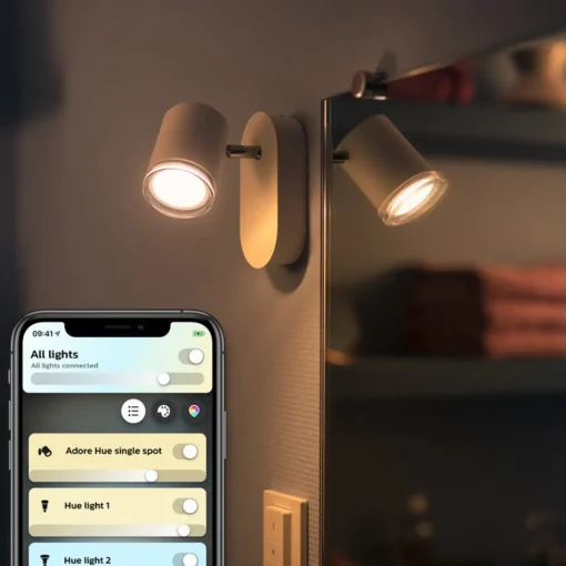 Philips Hue White ambiance Adore enkelt spot til badeværelse GU10 LED
