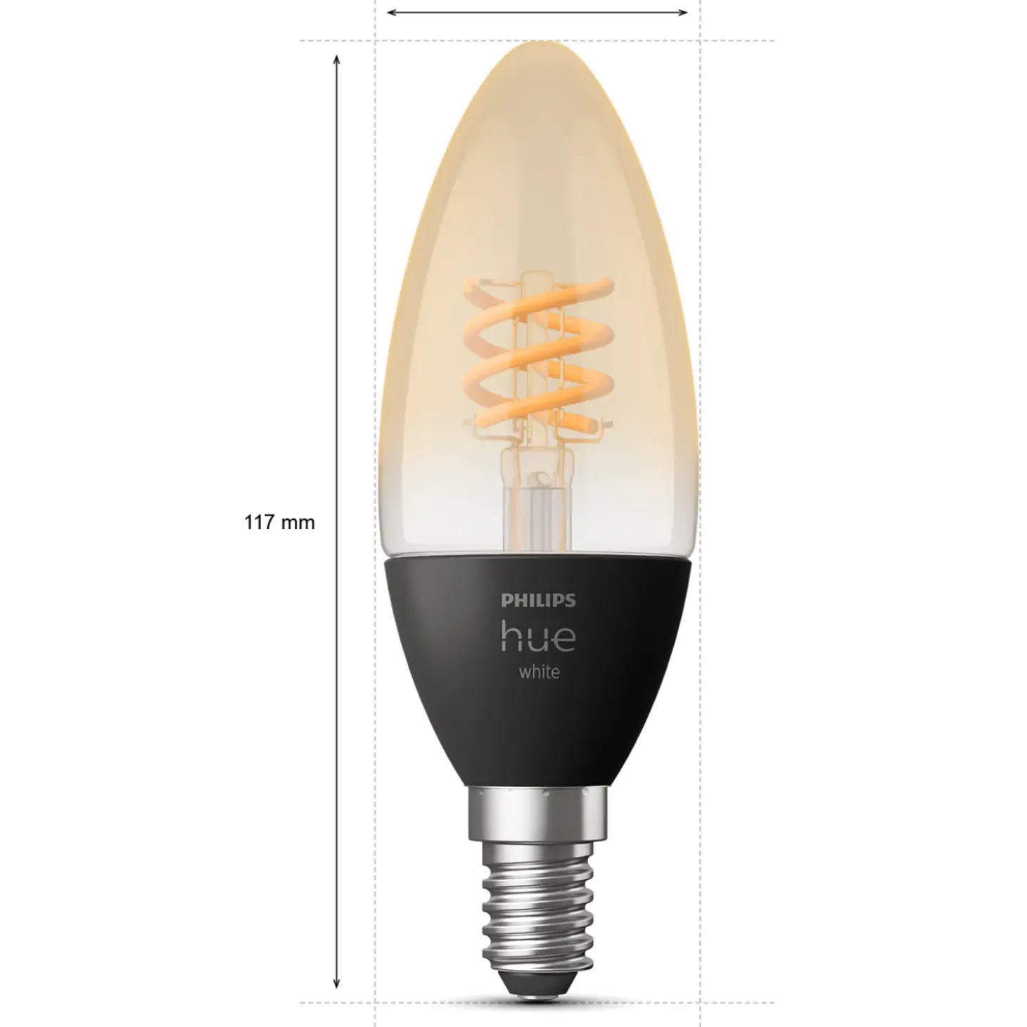 Philips Hue White LED filament kertepære E14