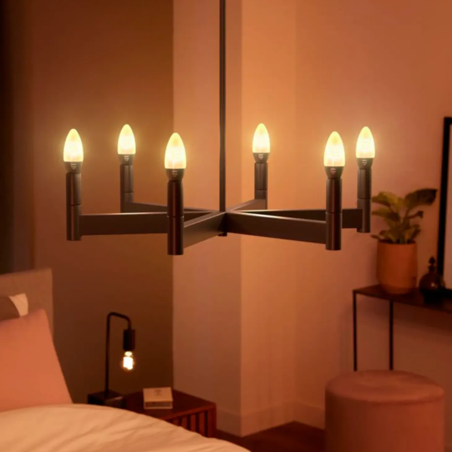 Philips Hue White LED filament kertepære E14