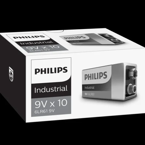 Philips Industrial 9V (LR61) batteri - pk. á 10 stk.