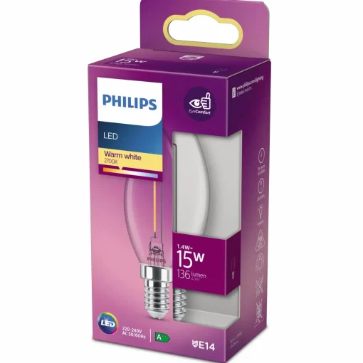 Philips KerteLED pære E14 15W 1 pack