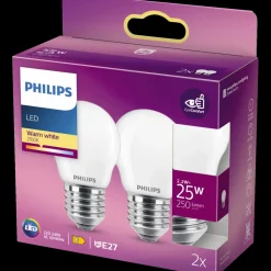 Philips Krone LED pære E27 25W 2 pack