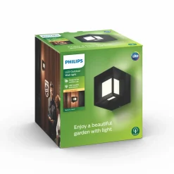 Philips Parterre udendørs væglampe sort