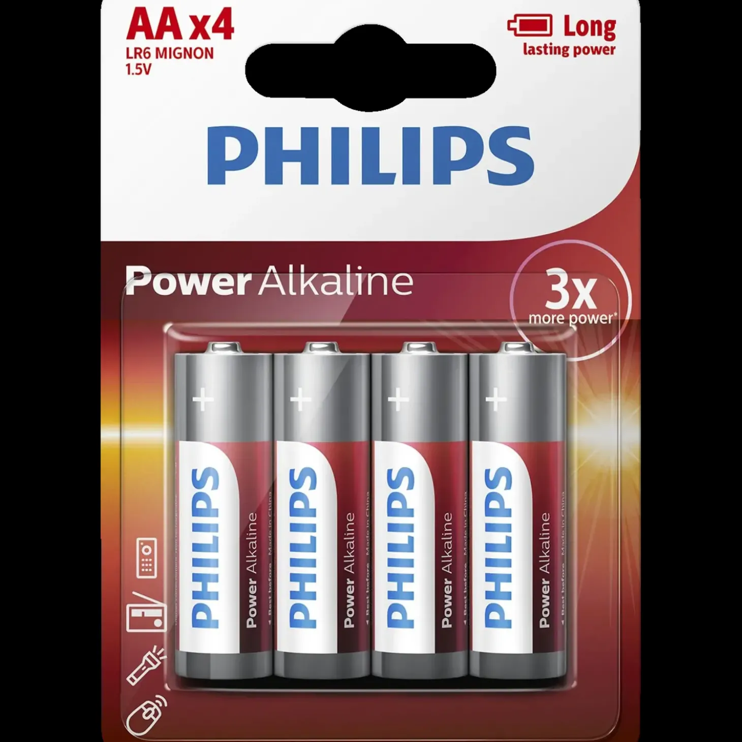 Philips Power alkaline LR6/AA batteri 4 stk.