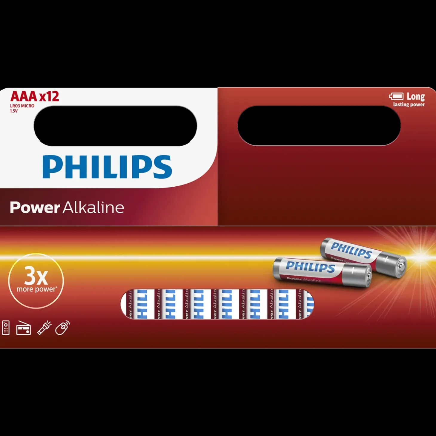 Philips Power Alkaline LR03/AAA batteri 12 stk.