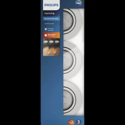Philips Shellbark indbygningsspot 4.5W krom 3 stk