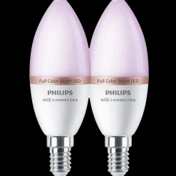 Philips Smart LED farve kertepære E14 4,9W C37 2-pak