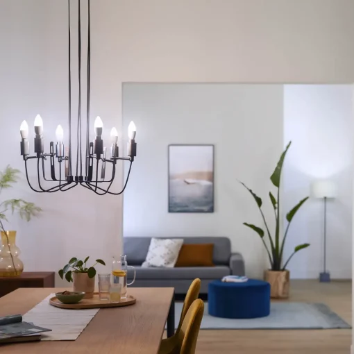 Philips Smart LED farve kertepære E14 4,9W C37 2-pak
