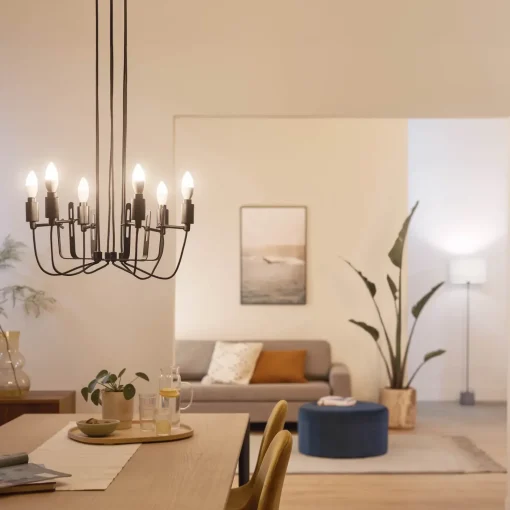 Philips Smart LED farve kertepære E14 4,9W C37 2-pak