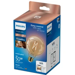 Philips Smart WiZ white LED pære E27 6,7W globe guld