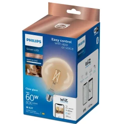 Philips Smart WiZ white LED pære E27 6,7W stor globe klar
