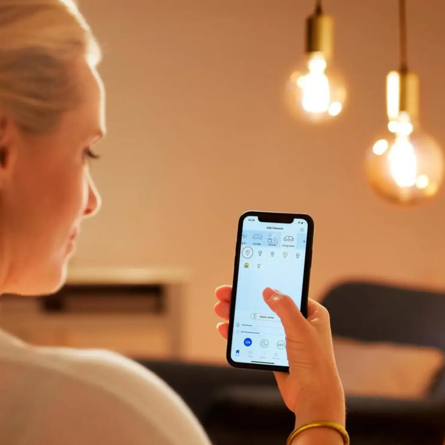 Philips Smart WiZ white LED pære E27 6,7W globe klar