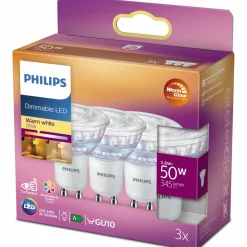 Philips Spot LED pære GU10 50W 3 pack
