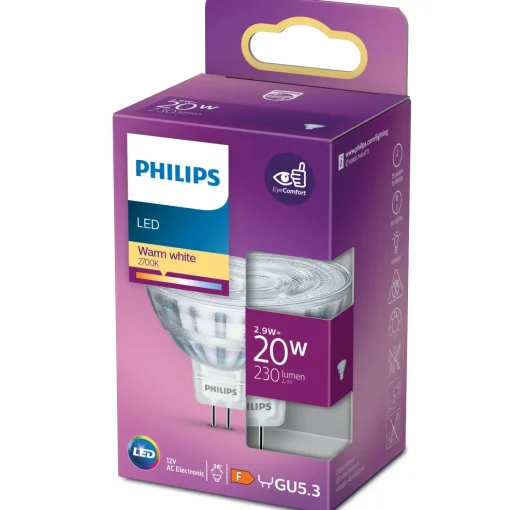 Philips spot LED pære 20W GU5.3 varm hvid