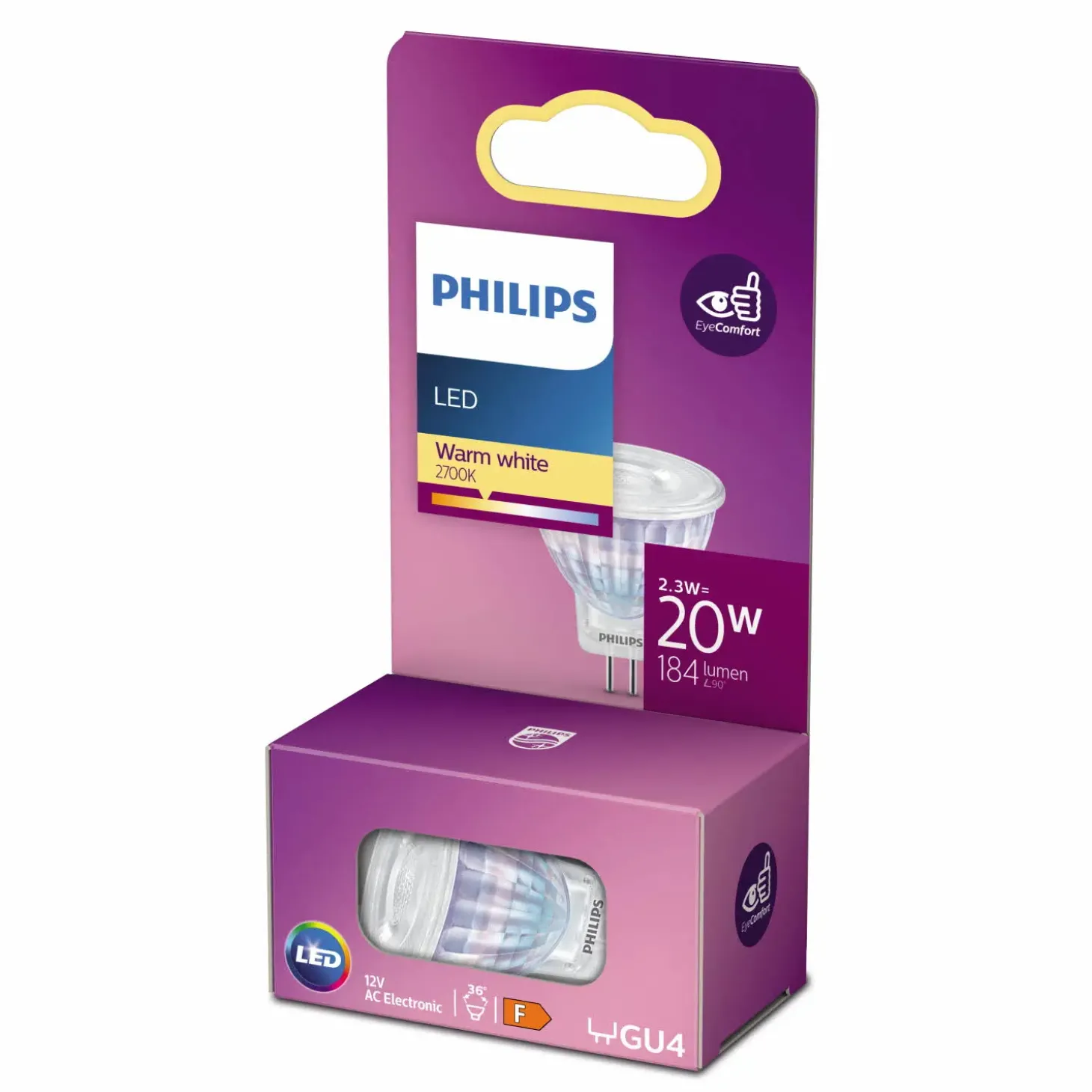 Philips Stift LED pære GU4 20W 1 pack