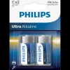 Philips Ultra alkaline LR14 batteri - pk. á 2 stk.