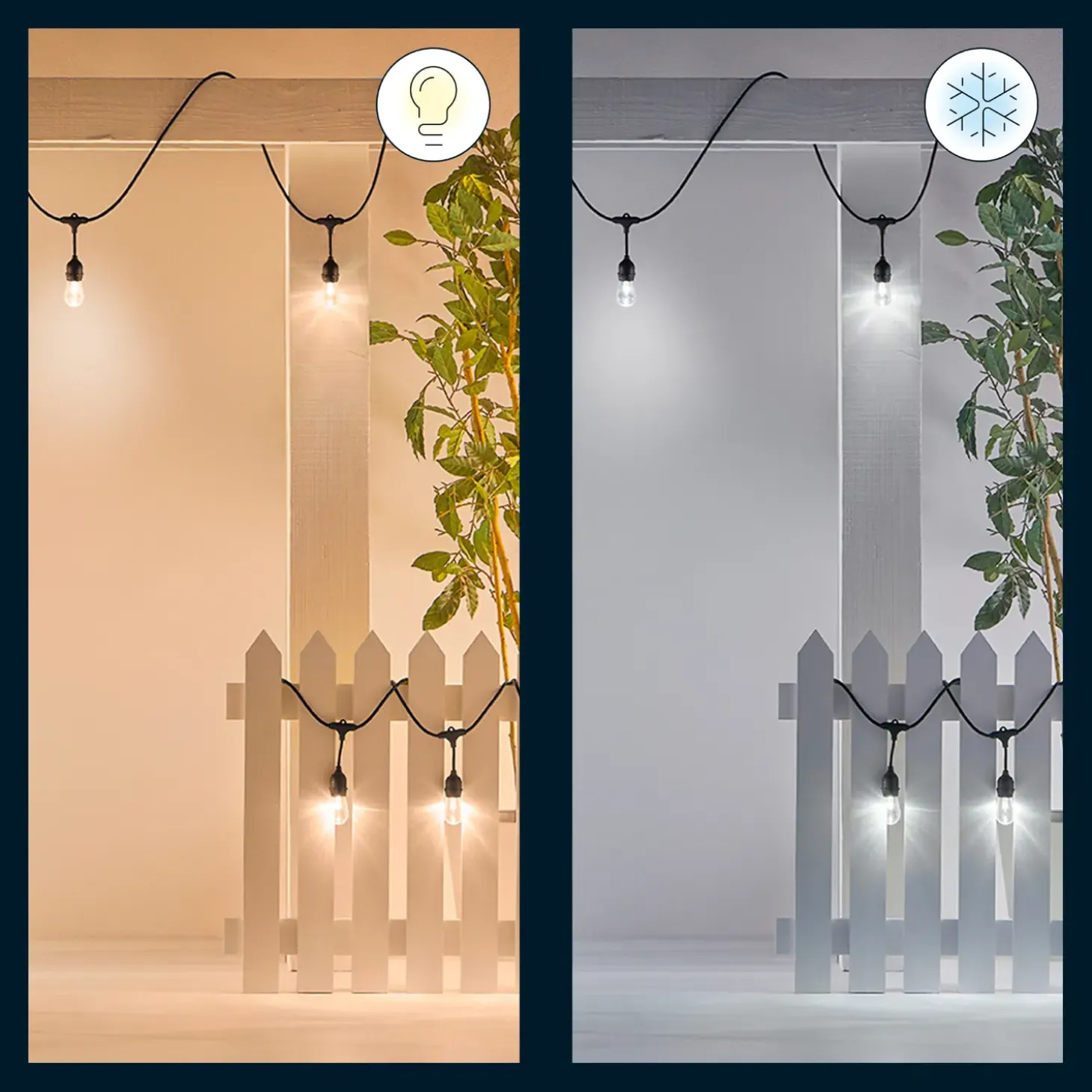 Philips WiZ udendørs lyskæde 12W 12 pærer 15 m