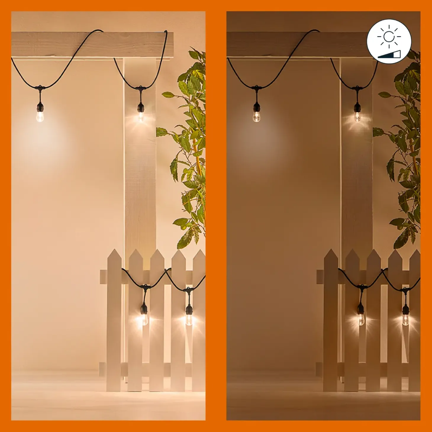 Philips WiZ udendørs lyskæde 12W 12 pærer 15 m