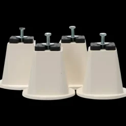 Plastfødder til varmepumpe med 50 mm bolte, Ø 105 mm