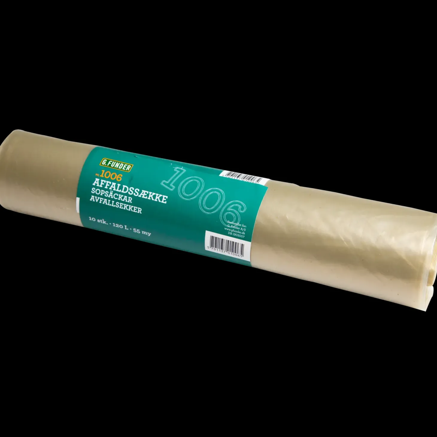 Plastiksække 30 My 120 L 10 stk pr. rulle