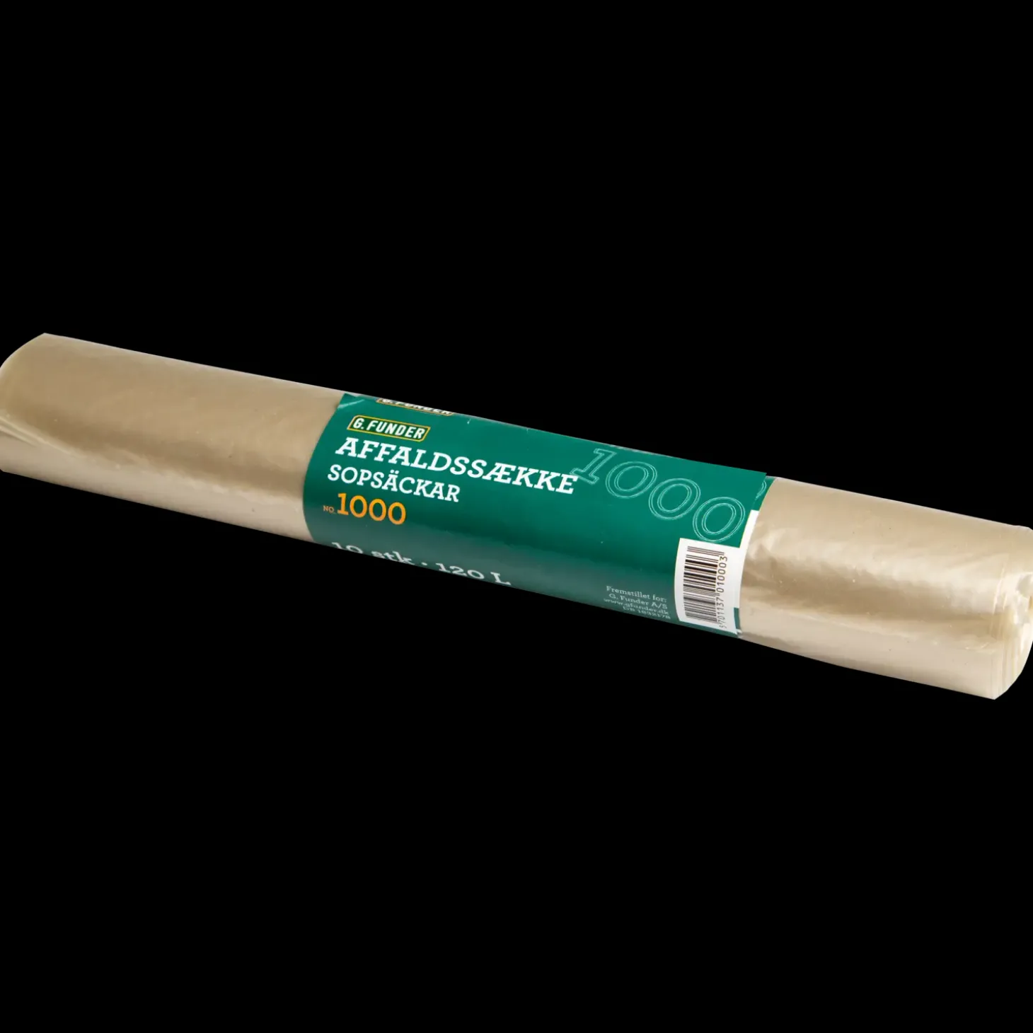 Plastiksække 30 My 120 L 10 stk pr. rulle