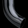 Plastmo bøjning 70°, 75 mm stål sort