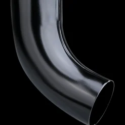 Plastmo bøjning 70°, 75 mm stål sort