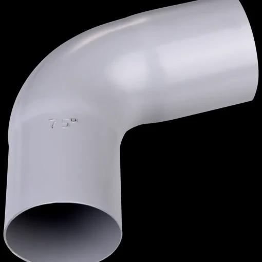 Plastmo bøjning 75 mm, 75° grå