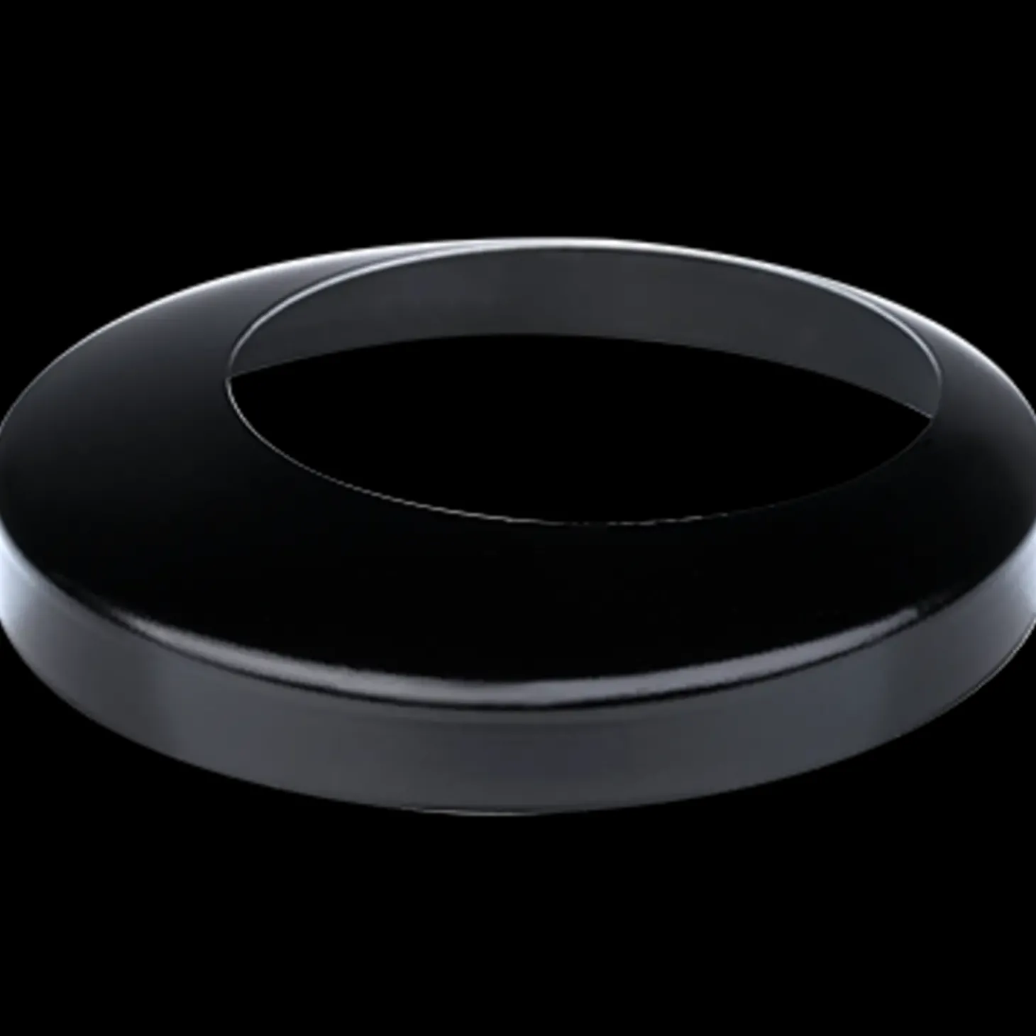 Plastmo brøndkrave 75x130 mm stål sort