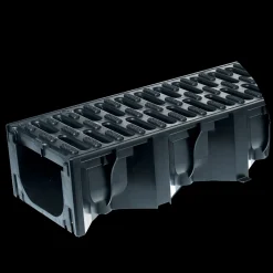 Plastmo Hexaline rende+rist sort 1000 mm