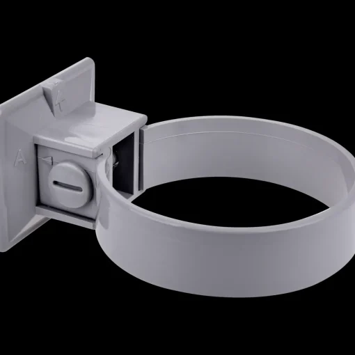 Plastmo rørholder 2 stk 75 mm grå
