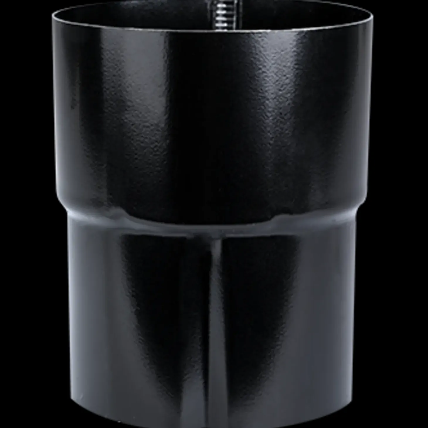 Plastmo rørsamlemuffe 75 mm stål sort