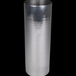 Plastmo sokkelknæ lige nedførsel 75 mm zink