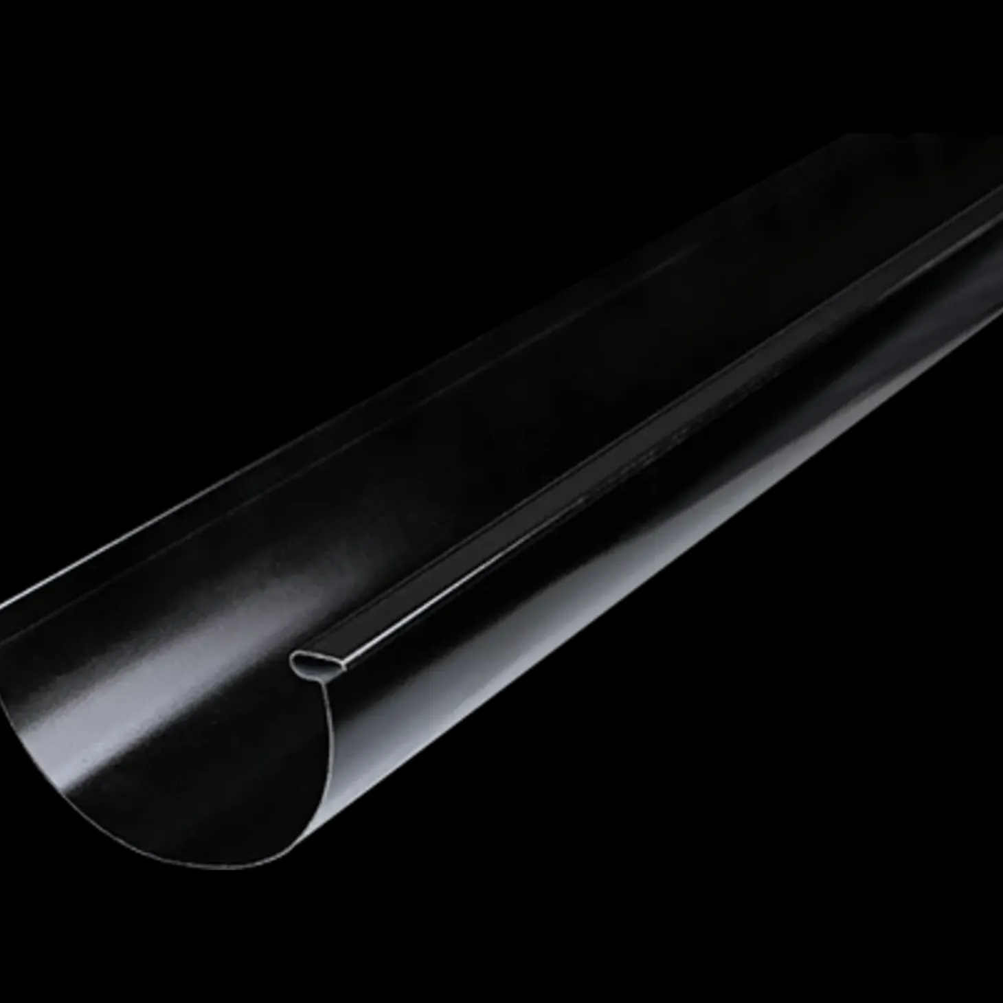 Plastmo tagrende nr. 11, 3 m stål sort