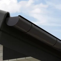 Plastmo tagrende nr. 11, 3 m stål sort