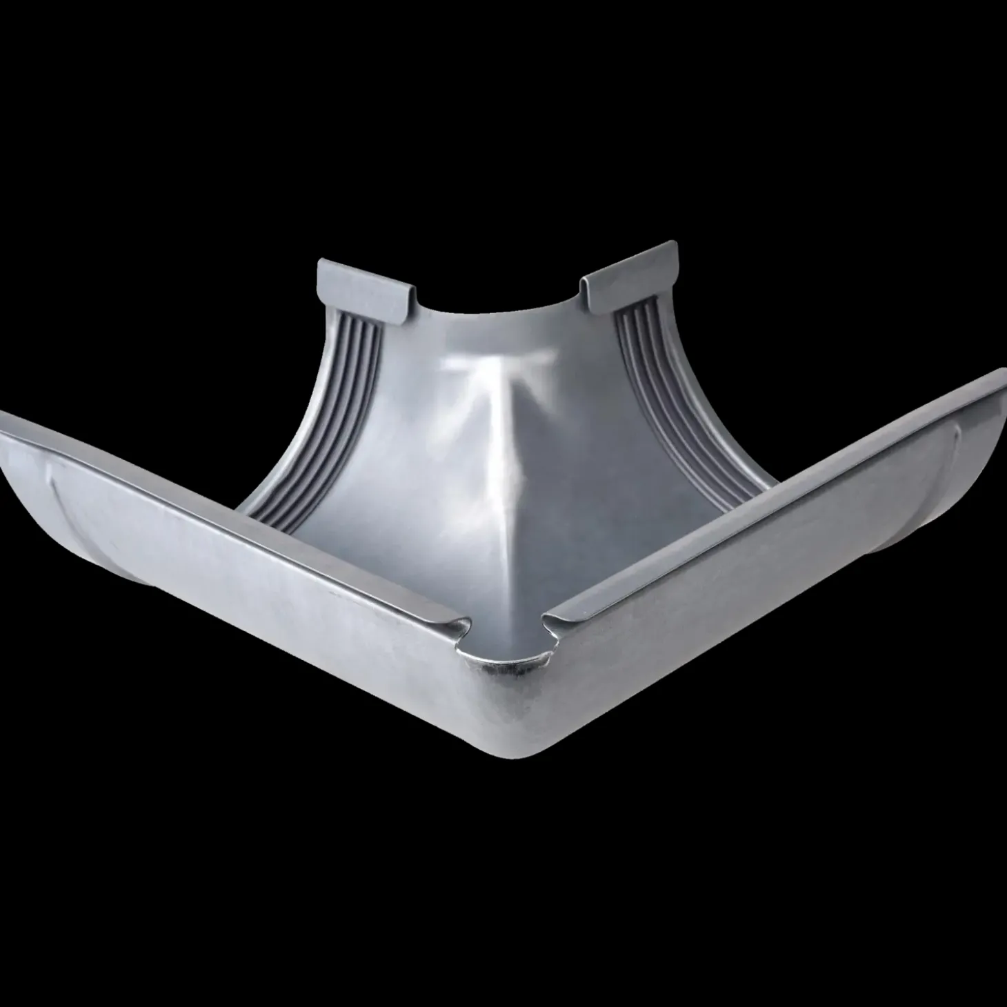 Plastmo udvendig gering m/gummi nr. 11, 90° aluzink