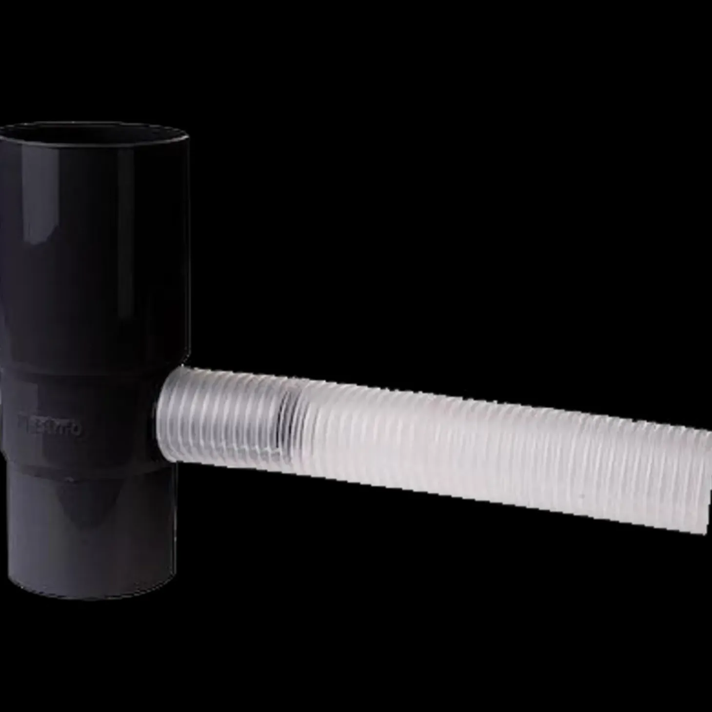 Plastmo vandudviser m/flexslange 75 mm sort