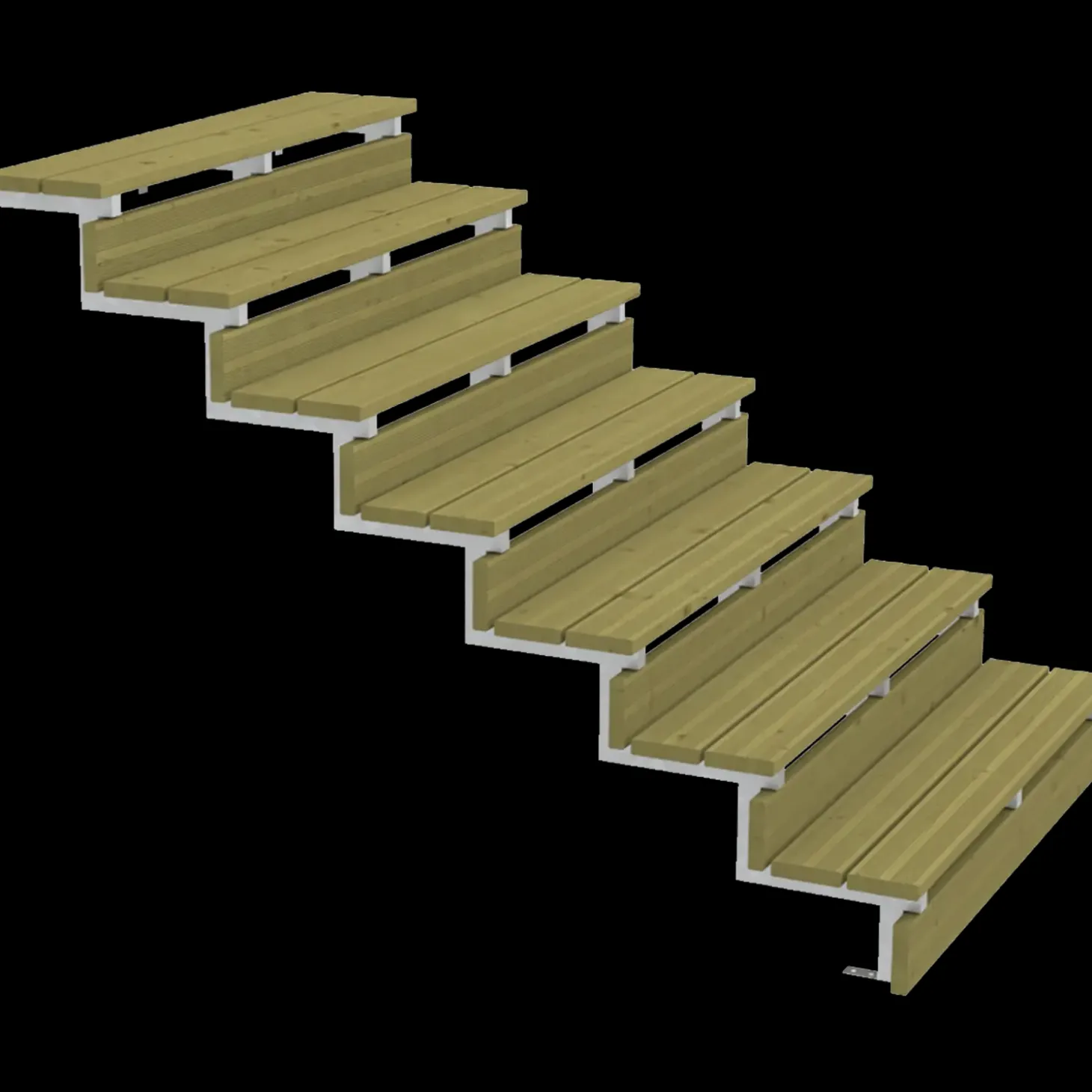 Plus 34,2° Trappevange 7 trin m/beslag Trindybde 28 cm