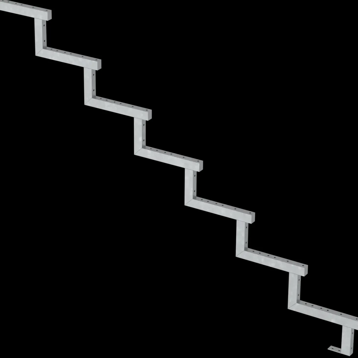 Plus 34,2° Trappevange 7 trin m/beslag Trindybde 28 cm