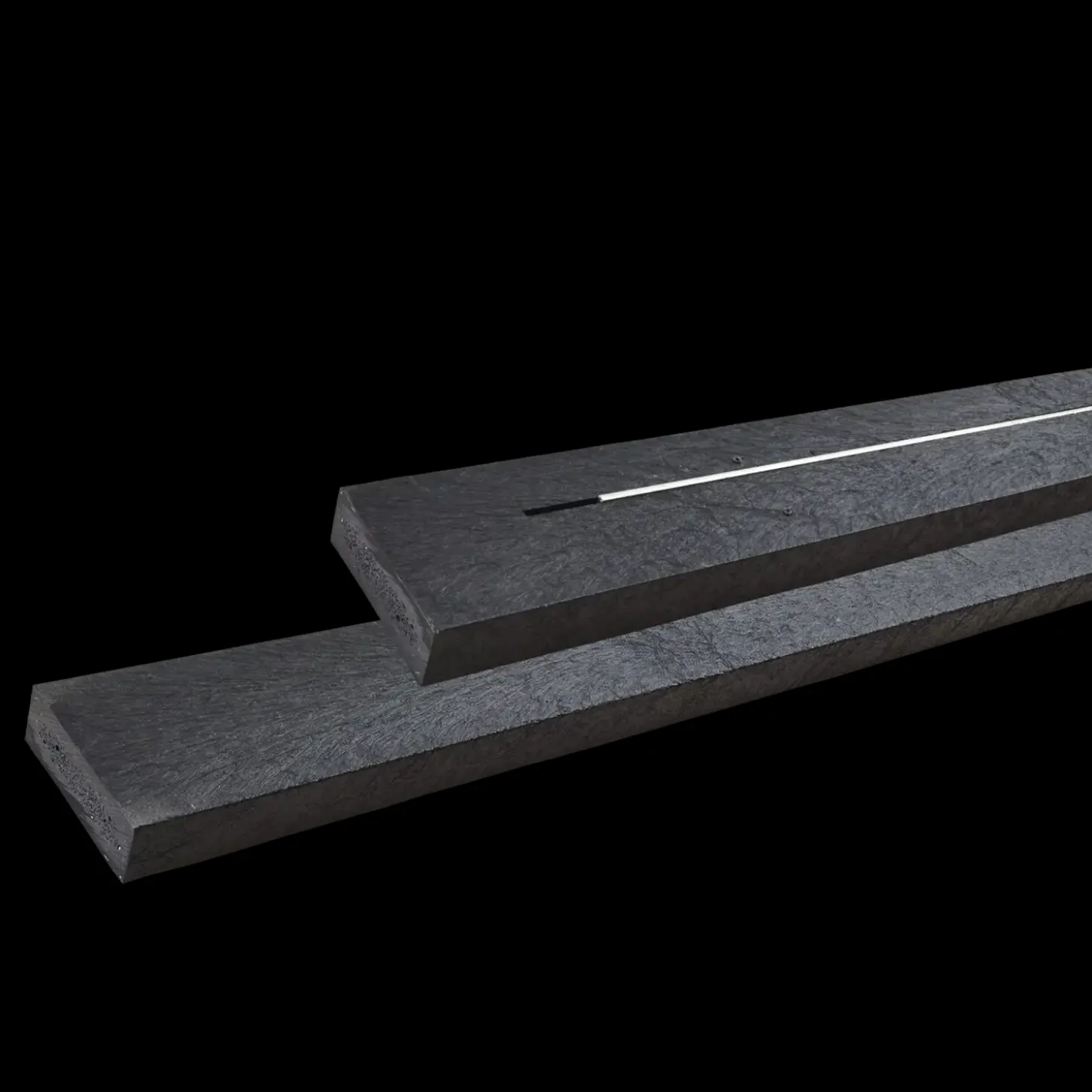 PLUS Alpha bord/bænkesæt m/2 ryglæn 177 cm RePlast Sort