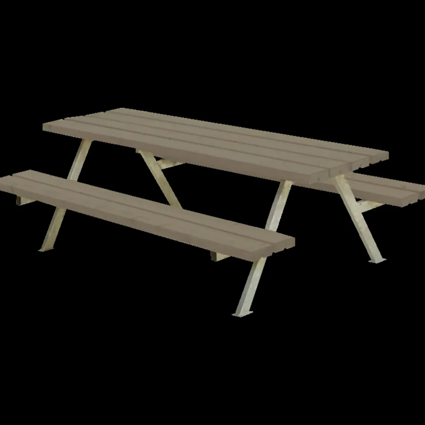 Plus Alpha Junior Bord/Bænkesæt 177 cm sort