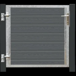Plus Artura enkeltlåge m/stålstolpe venstrehængt 99x95 cm gråsort