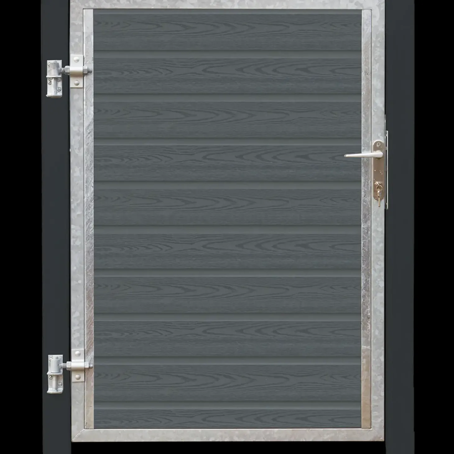 Plus Artura enkeltlåge m/stålstolpe venstrehængt 99x95 cm gråsort