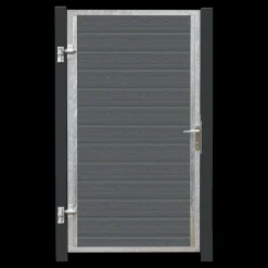 Plus Artura enkeltlåge m/stålstolpe venstrehængt 99x95 cm gråsort