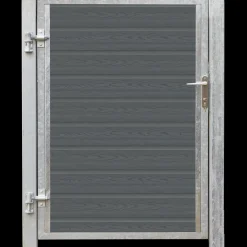 Plus Artura enkeltlåge m/stålstolpe venstrehængt 99x95 cm skifergrå